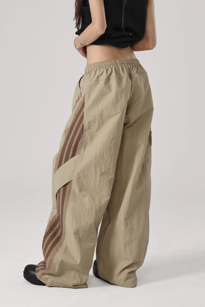 JHYQ Striped Paratrooper Sports Rushing Pants