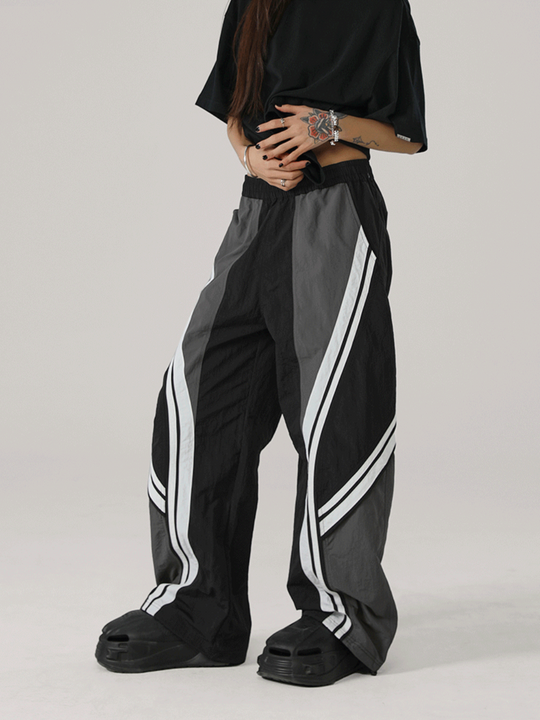 JHYQ 3 Color Striped Paratrooper Sports Pants