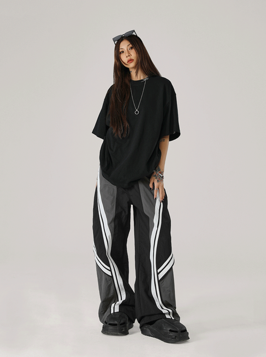 JHYQ 3 Color Striped Paratrooper Sports Pants