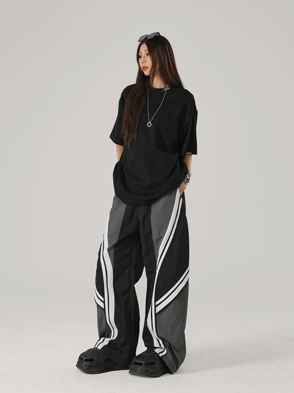 JHYQ 3 Color Striped Paratrooper Sports Pants