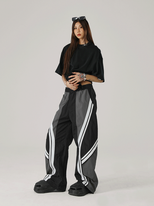 JHYQ 3 Color Striped Paratrooper Sports Pants