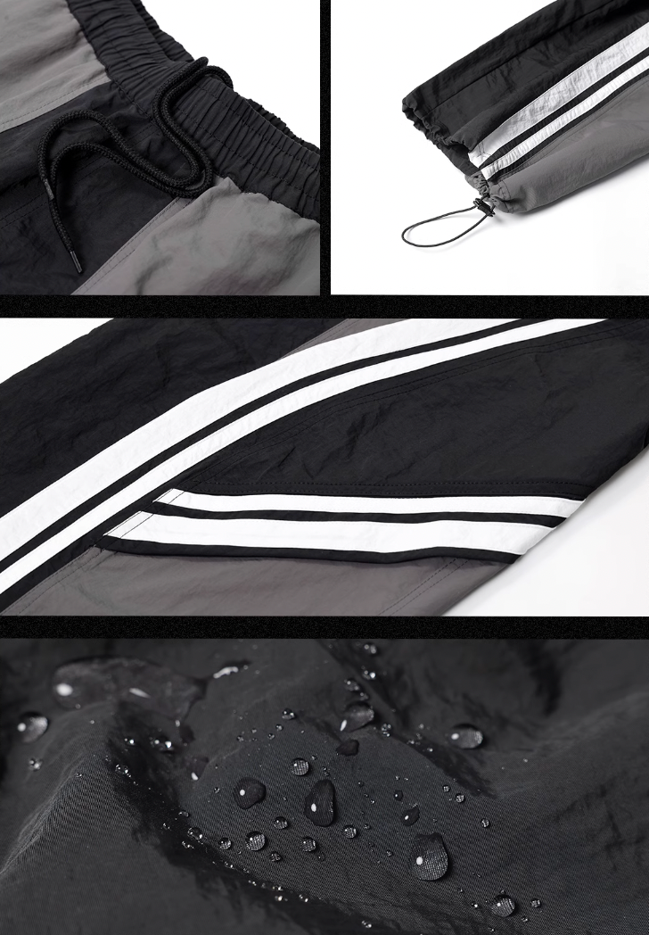 JHYQ 3 Color Striped Paratrooper Sports Pants