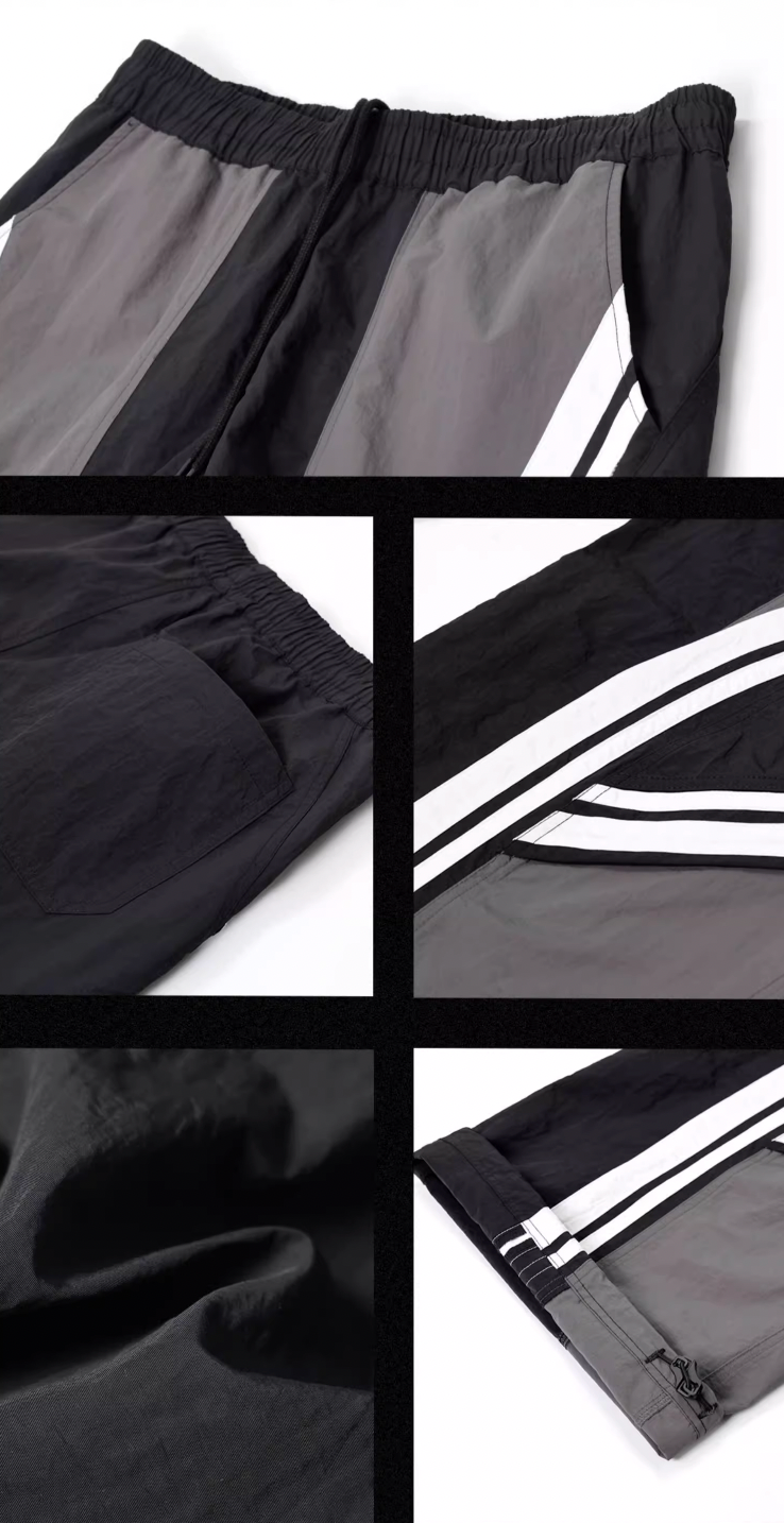 JHYQ 3 Color Striped Paratrooper Sports Pants