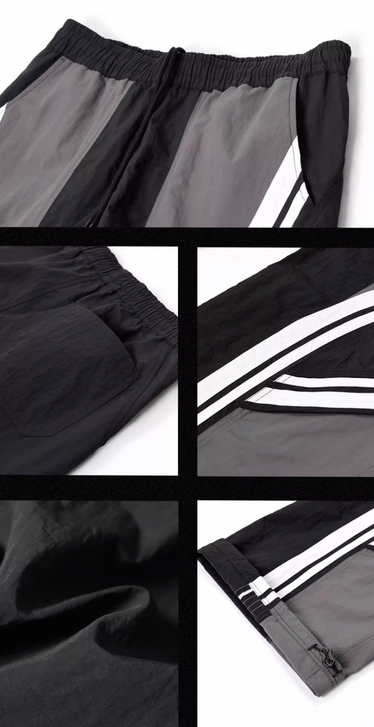 JHYQ 3 Color Striped Paratrooper Sports Pants