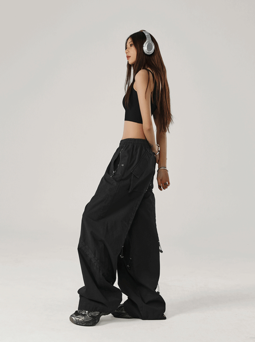 JHYQ Solid Color Square Paratrooper Work Pants