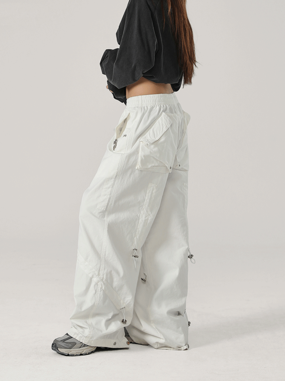 JHYQ Solid Color Square Paratrooper Work Pants