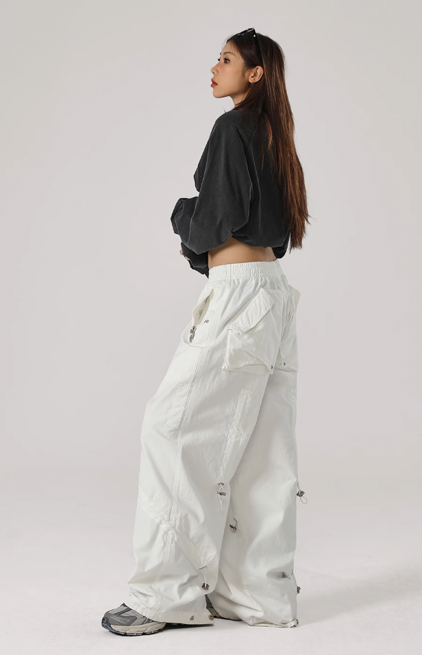 JHYQ Solid Color Square Paratrooper Work Pants