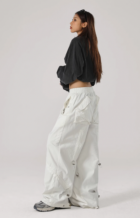 JHYQ Solid Color Square Paratrooper Work Pants