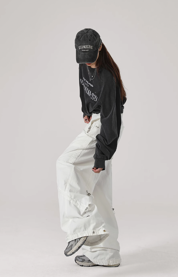 JHYQ Solid Color Square Paratrooper Work Pants