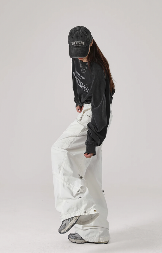 JHYQ Solid Color Square Paratrooper Work Pants