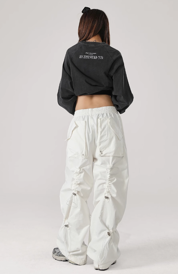 JHYQ Solid Color Square Paratrooper Work Pants