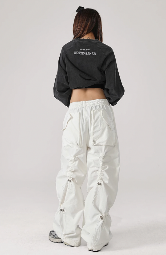 JHYQ Solid Color Square Paratrooper Work Pants