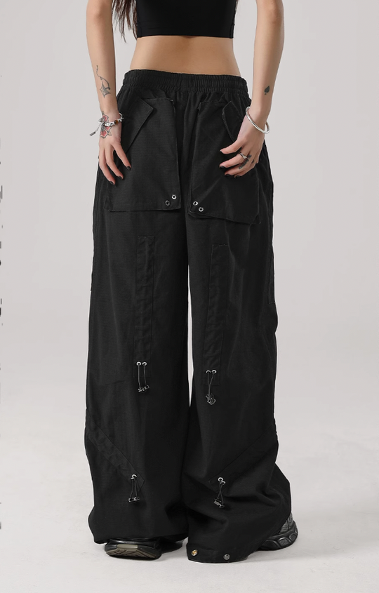 JHYQ Solid Color Square Paratrooper Work Pants