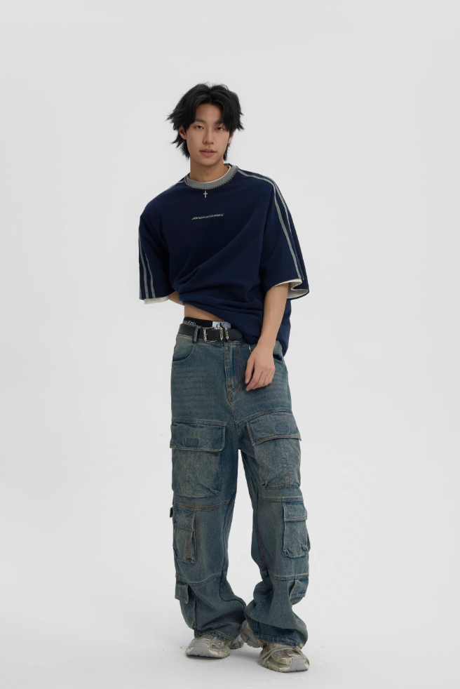 JHYQ Multi Pocket Work Denim Jeans