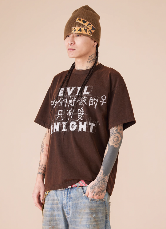 EVILKNIGHT(EK) "All We Can Do Is Love" Slogan Tee