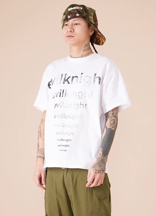 EVILKNIGHT(EK) Slogan Printed Tee