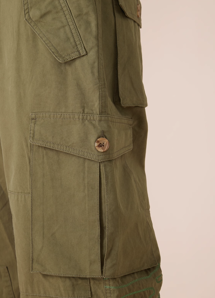 EVILKNIGHT(EK) Knight Heavy Embroidery Craft Pockets Work Cargo Pants