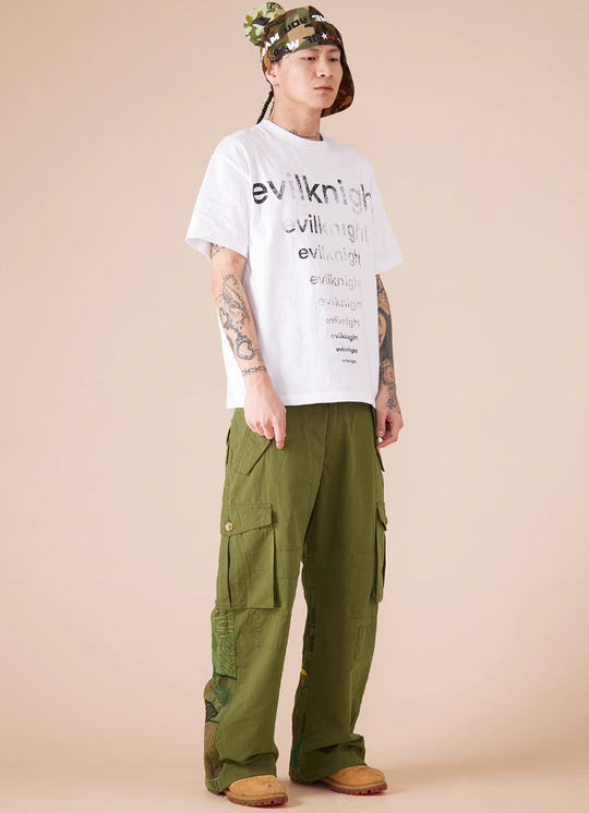 EVILKNIGHT(EK) Knight Heavy Embroidery Craft Pockets Work Cargo Pants