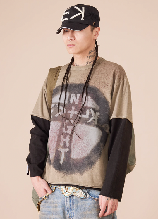 EVILKNIGHT(EK) Peach Heart Buckle String Logo Cap