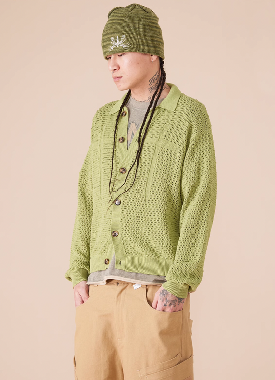 EVILKNIGHT(EK) Polka Dot Openwork Cross Knight Jumpers Cardigan