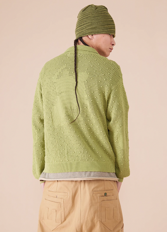 EVILKNIGHT(EK) Polka Dot Openwork Cross Knight Jumpers Cardigan