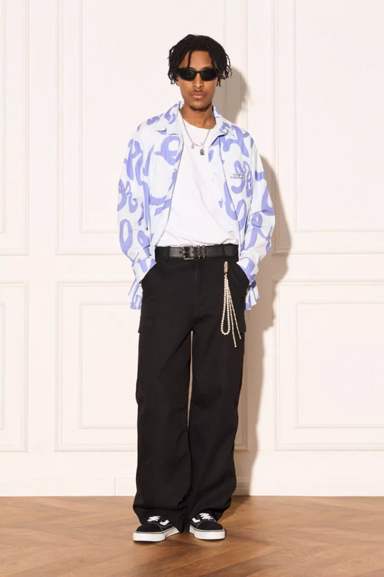 EMPTY REFERENCE Text Full Print Long Sleeve Shirt