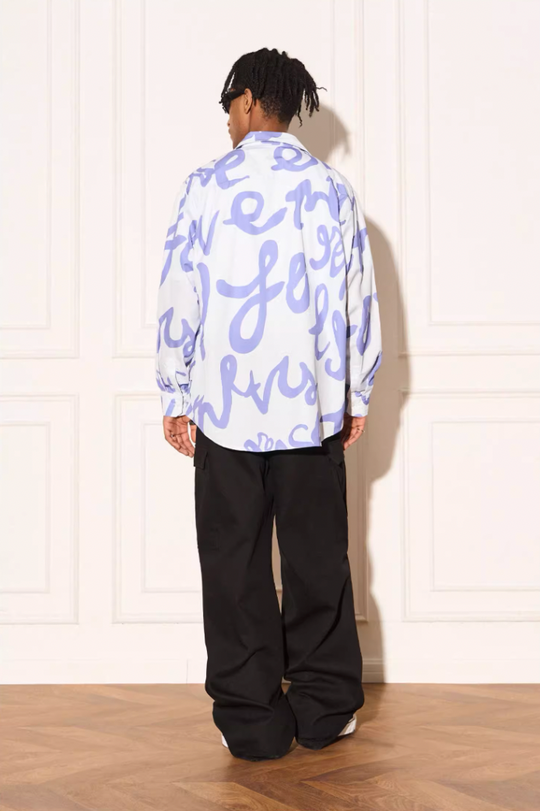 EMPTY REFERENCE Text Full Print Long Sleeve Shirt