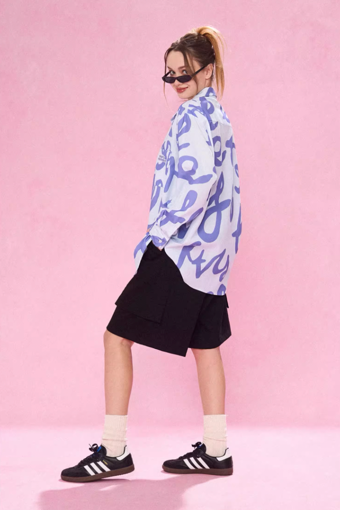 EMPTY REFERENCE Text Full Print Long Sleeve Shirt