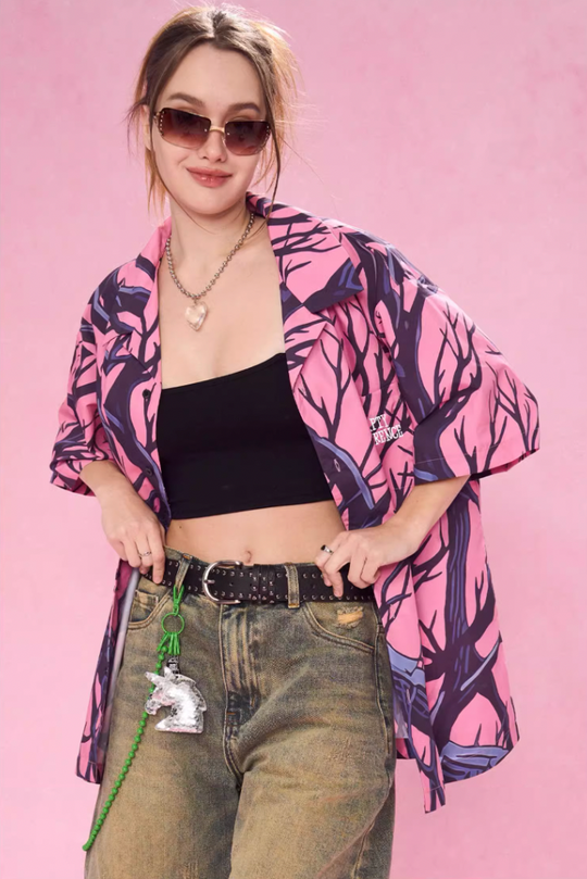 EMPTY REFERENCE Tree Branch Short Sleeve Shirt