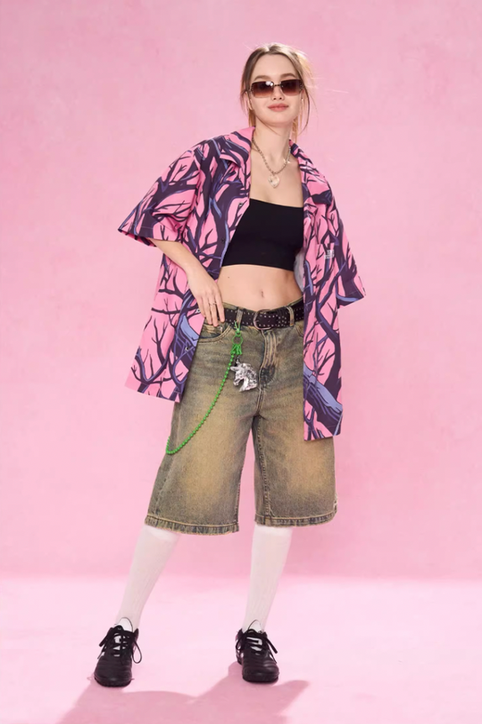 EMPTY REFERENCE Tree Branch Short Sleeve Shirt