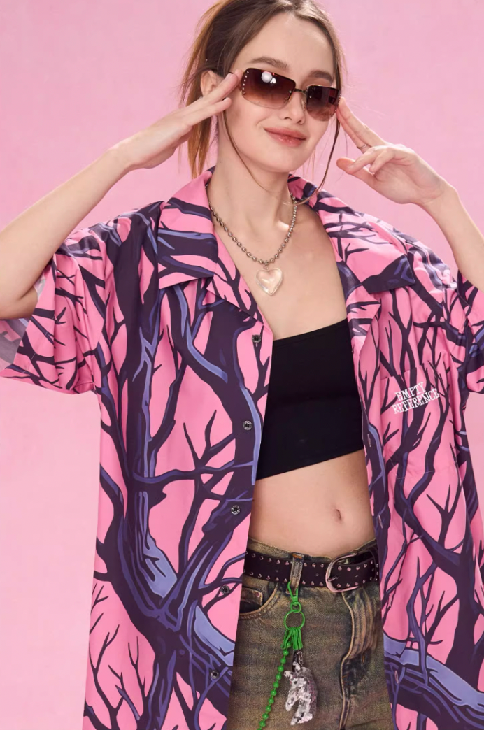 EMPTY REFERENCE Tree Branch Short Sleeve Shirt