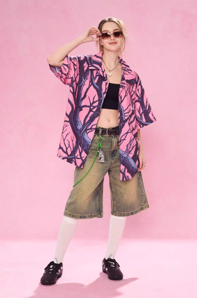 EMPTY REFERENCE Tree Branch Short Sleeve Shirt