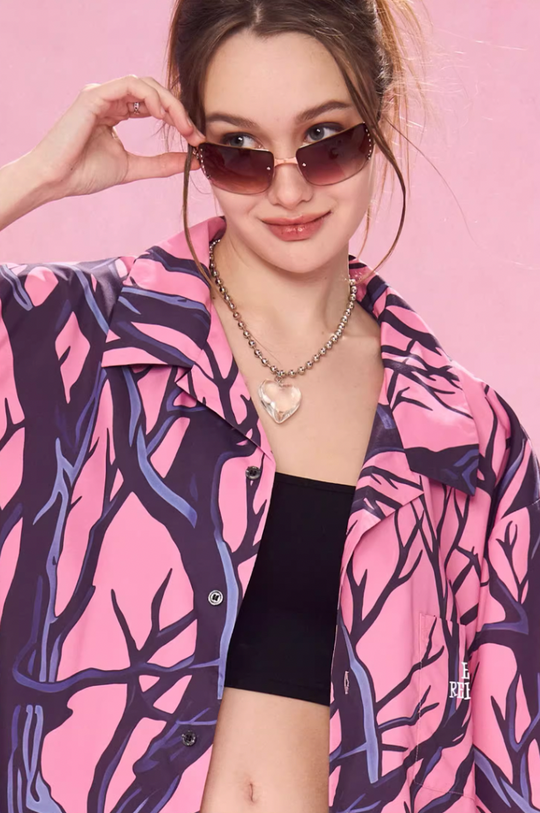 EMPTY REFERENCE Tree Branch Short Sleeve Shirt