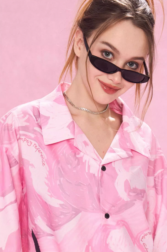 EMPTY REFERENCE Dream Landscape Oil Hand Painted Short Sleeved Shirt