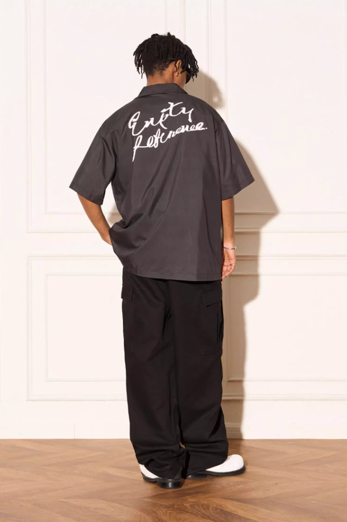 EMPTY REFERENCE Rottweiler Dog Print Short Sleeve Shirt