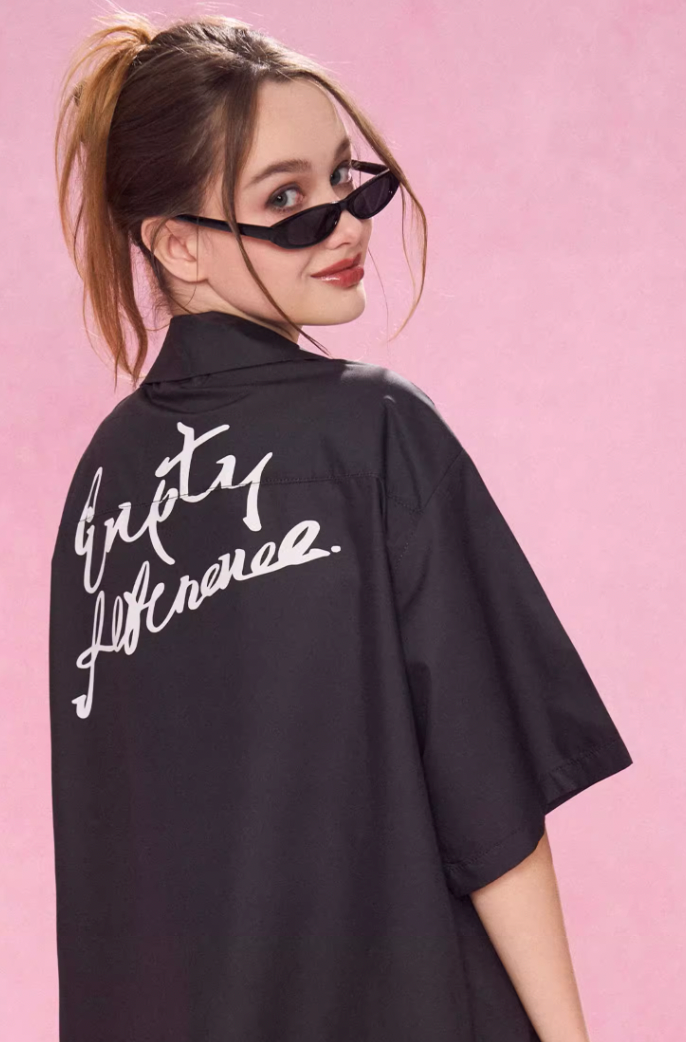 EMPTY REFERENCE Rottweiler Dog Print Short Sleeve Shirt