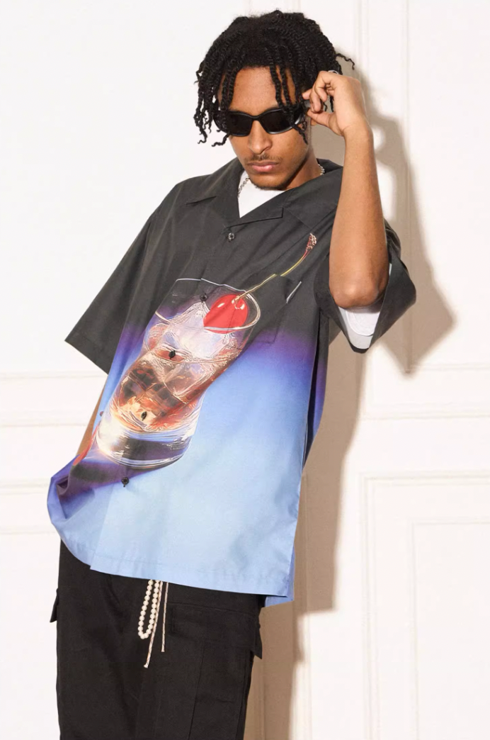 EMPTY REFERENCE Fantasy Wine Glass Short Sleeve Shirt