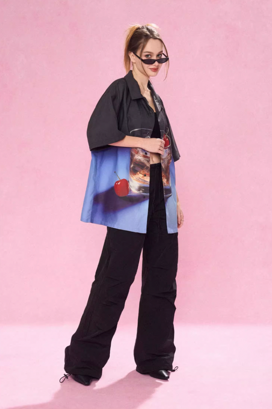 EMPTY REFERENCE Fantasy Wine Glass Short Sleeve Shirt