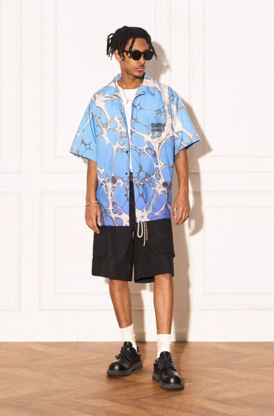 EMPTY REFERENCE Cell Full Print Short Sleeve Shirt