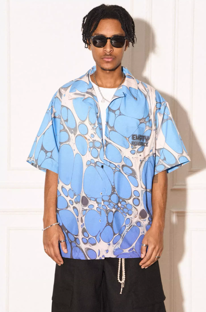 EMPTY REFERENCE Cell Full Print Short Sleeve Shirt