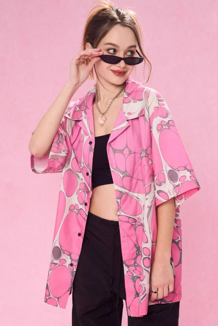 EMPTY REFERENCE Cell Full Print Short Sleeve Shirt