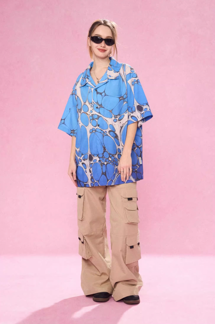 EMPTY REFERENCE Cell Full Print Short Sleeve Shirt