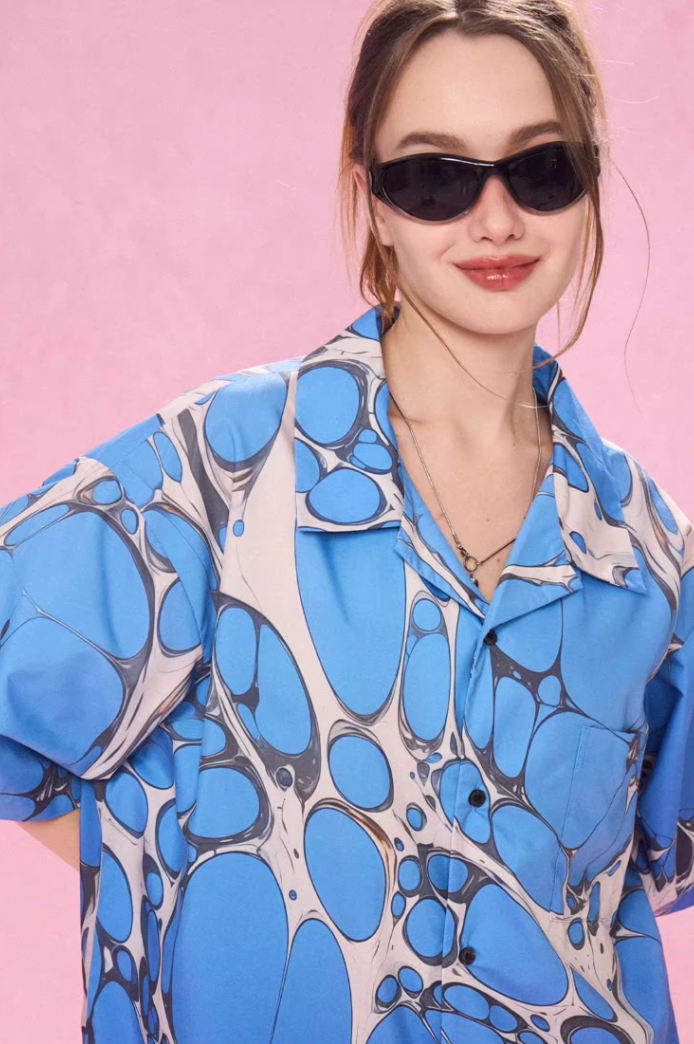 EMPTY REFERENCE Cell Full Print Short Sleeve Shirt