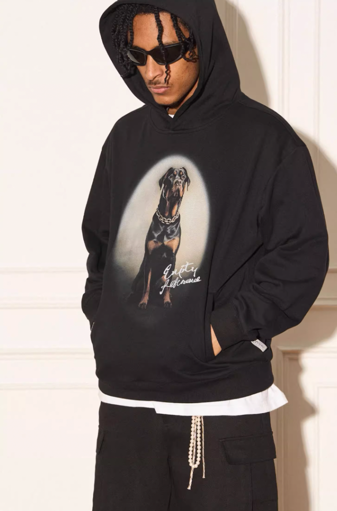 EMPTY REFERENCE Rottweiler Dog Print Hoodie