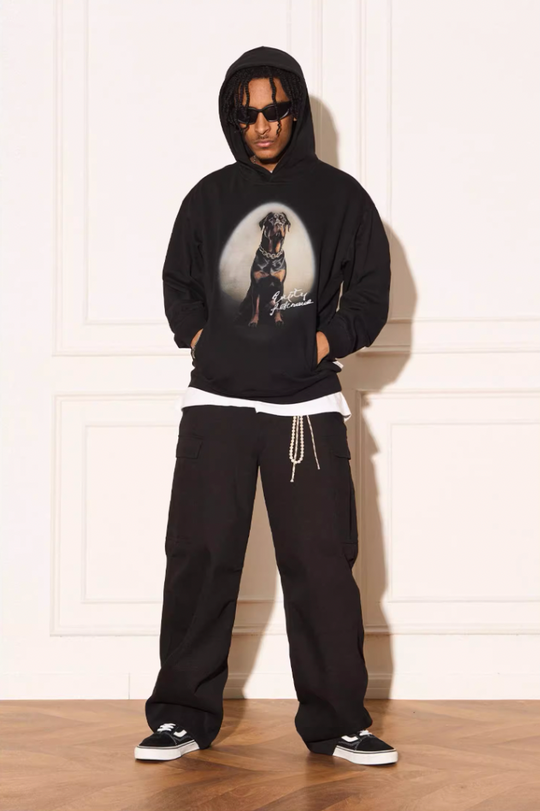 EMPTY REFERENCE Rottweiler Dog Print Hoodie