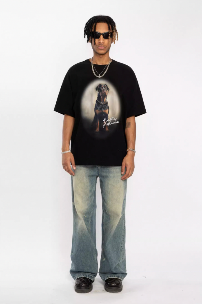 EMPTY REFERENCE Rottweiler Dog Print Tee