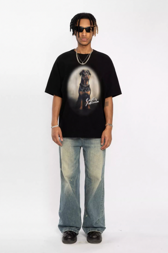 EMPTY REFERENCE Rottweiler Dog Print Tee