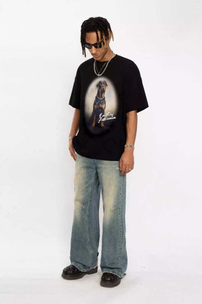 EMPTY REFERENCE Rottweiler Dog Print Tee