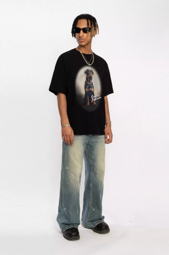 EMPTY REFERENCE Rottweiler Dog Print Tee
