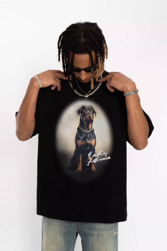 EMPTY REFERENCE Rottweiler Dog Print Tee